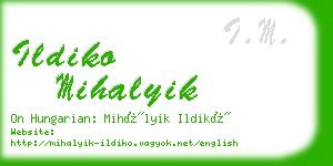 ildiko mihalyik business card